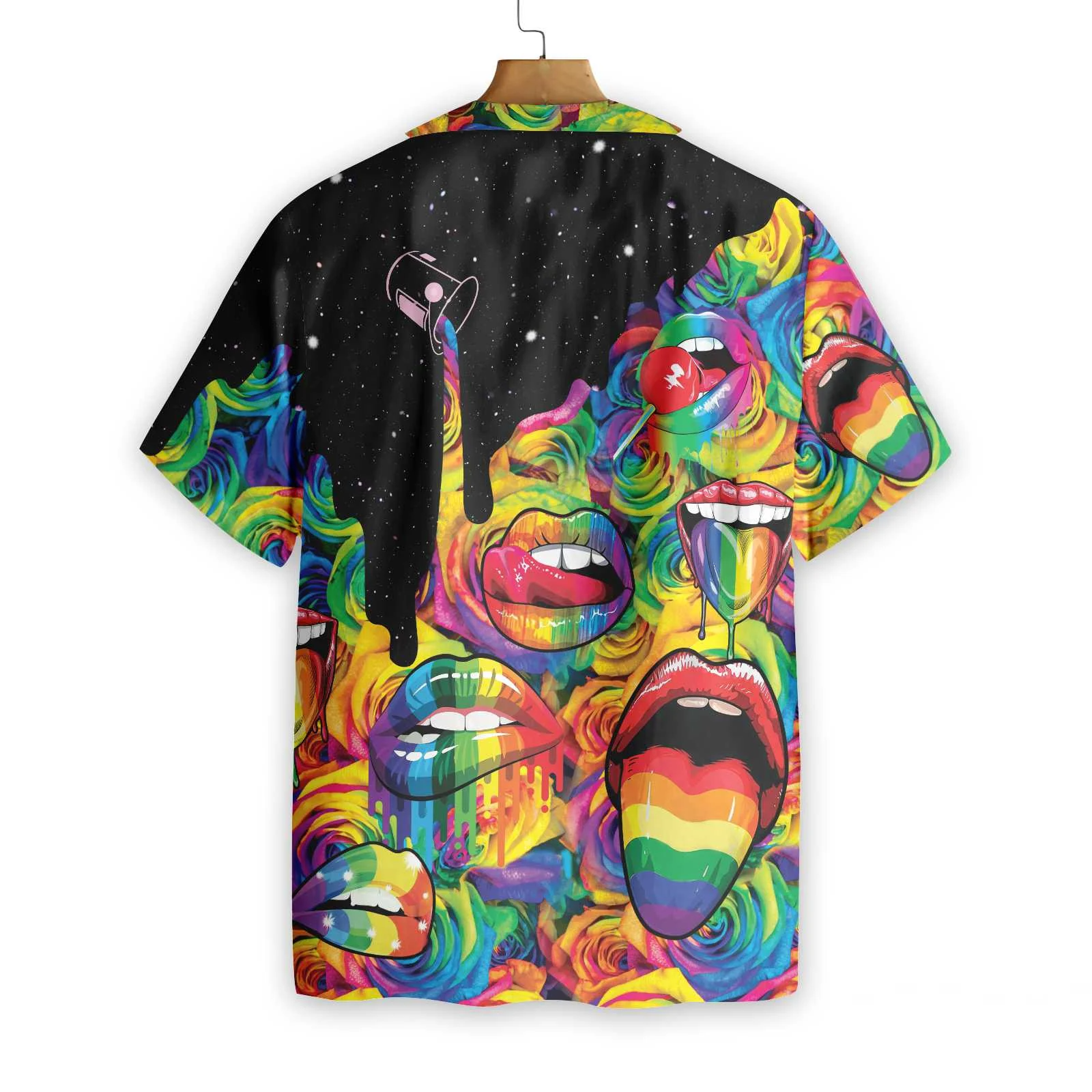 3D Hawaiian T Shirt For Gay/ Sexy Lips Always Proud LGBT Hawaiian Shirt