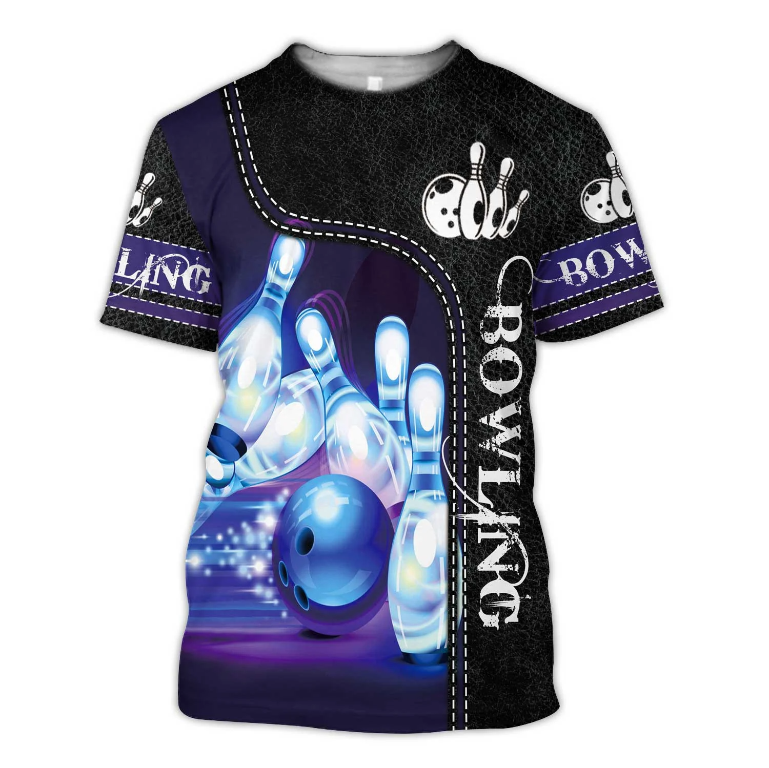 Mens Bowling Shirt 3D All Over Print/ Custom Name Bowler Tshirt/ Bowling Team Uniform