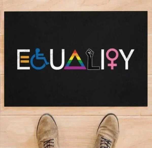 Equality Lgbt Pride Doormat/ Lgbt Doormat/ Equality Gifts
