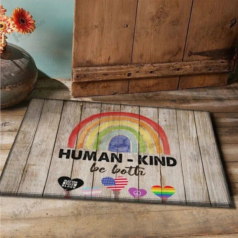 Pride Mat Rainbow Doormat For Gaymer Human Kind Be Both Rainbow Lgbt Doormat