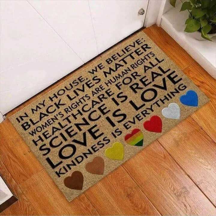 Ally Gift Lgbt Support In This House We Believe Doormat Black Lives Matter Doormat