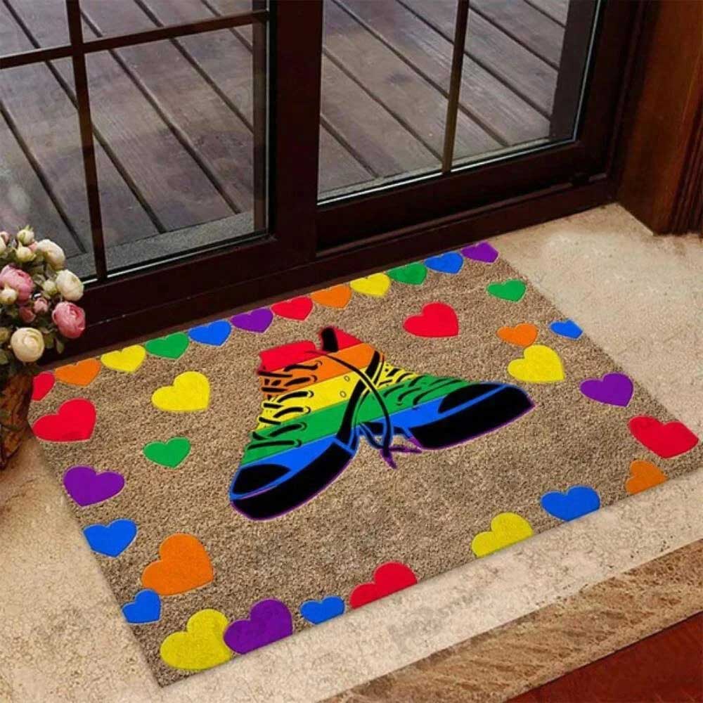 Lgbt Doormat Pride Doormat For Ally/ Pride Gay Gift/ Lesbian Doormat Color Rainbow Mat