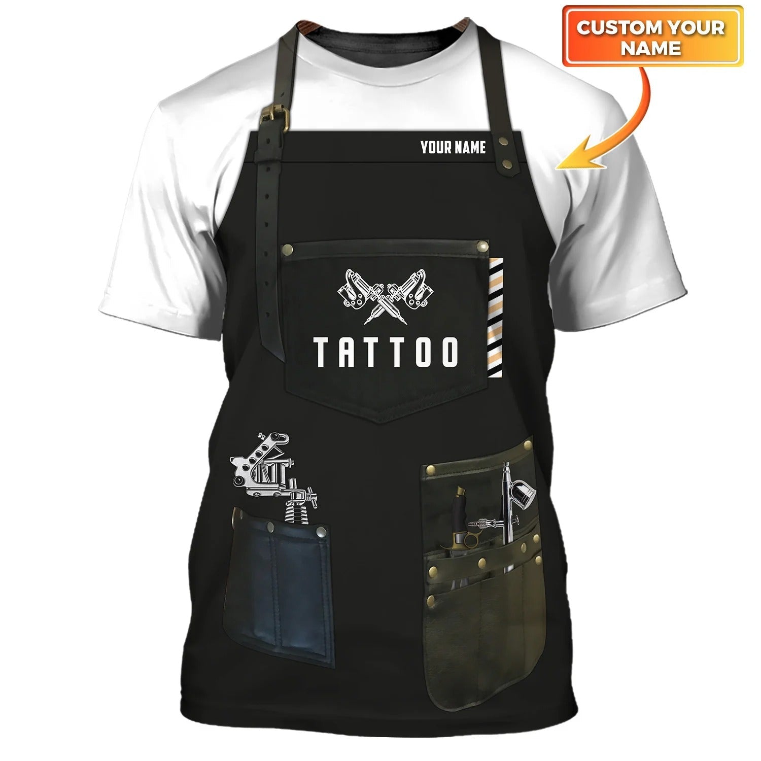 Tattoo Machine Personalized 3D TShirt Classic Tattoo Uniform/ Tattoo Studio Uniform Tattoo Gift For Men