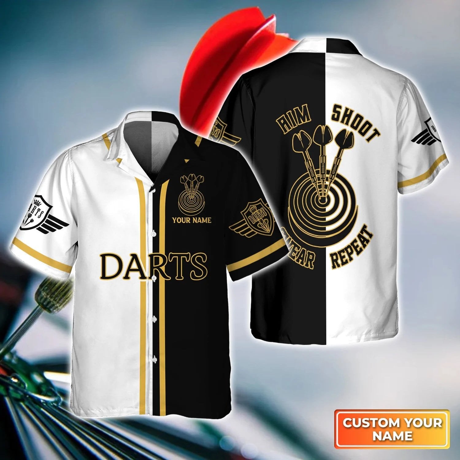 Addict Celtic Pattern Darts Hawaiian Shirt/ Darts Hawaiian shirt for men/ gift For Dart Team Player