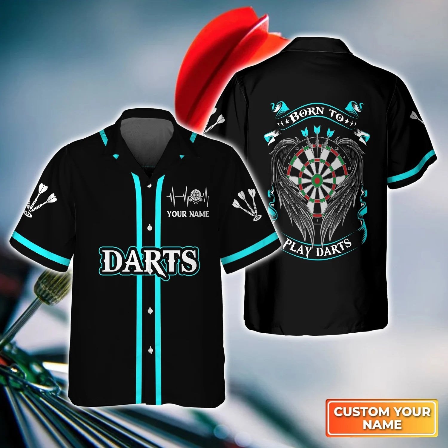 Happiness Is A Tight Three Some Personalized Name 3D Hawaiian Shirt For Darts Player