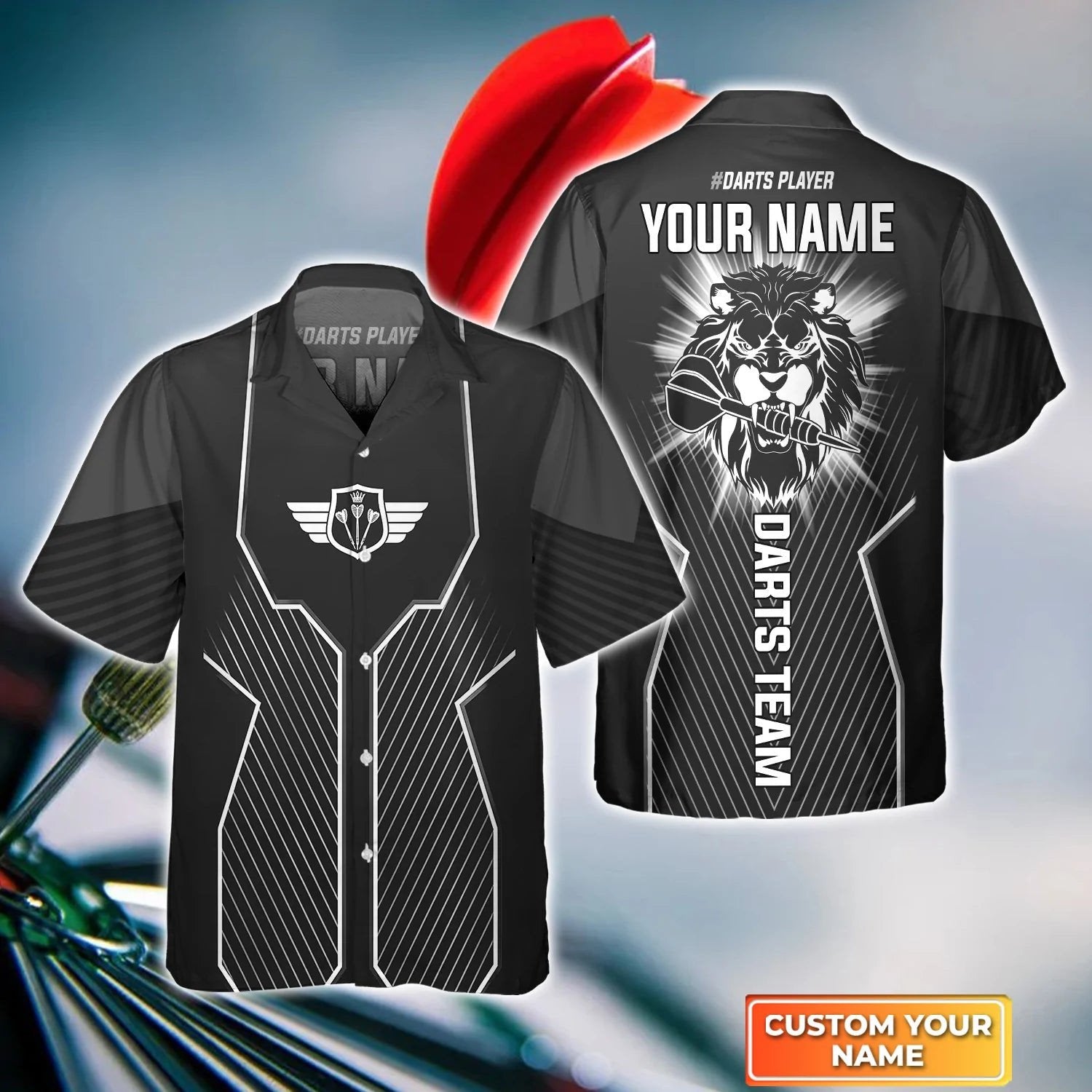 Throwing Bulleyes Dartboart Personalized Name 3D Hawaiian Shirt For Darts Team Player