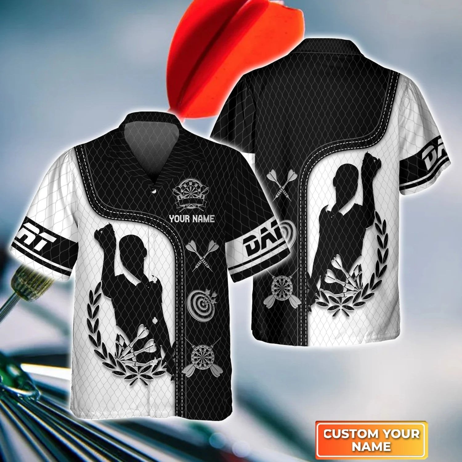 I Play Darts Personalized Name 3D Hawaiian Shirt For Darts Player/ 3D All Over Print Dart Hawaiian Shirt