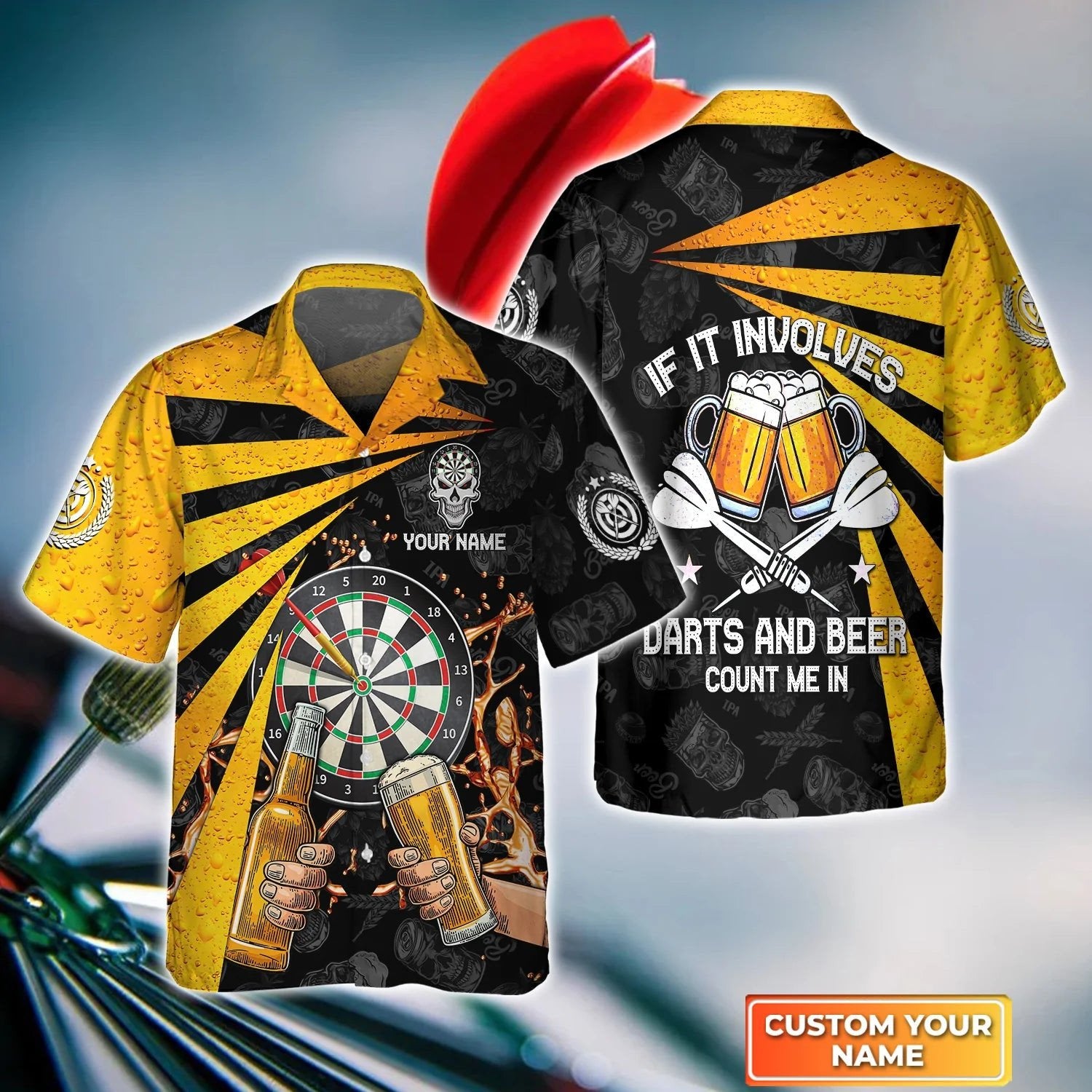 This Is My Dart Playing Trash Talking Beer Drinking Personalized Name 3D Hawaiian Shirt For Darts Player