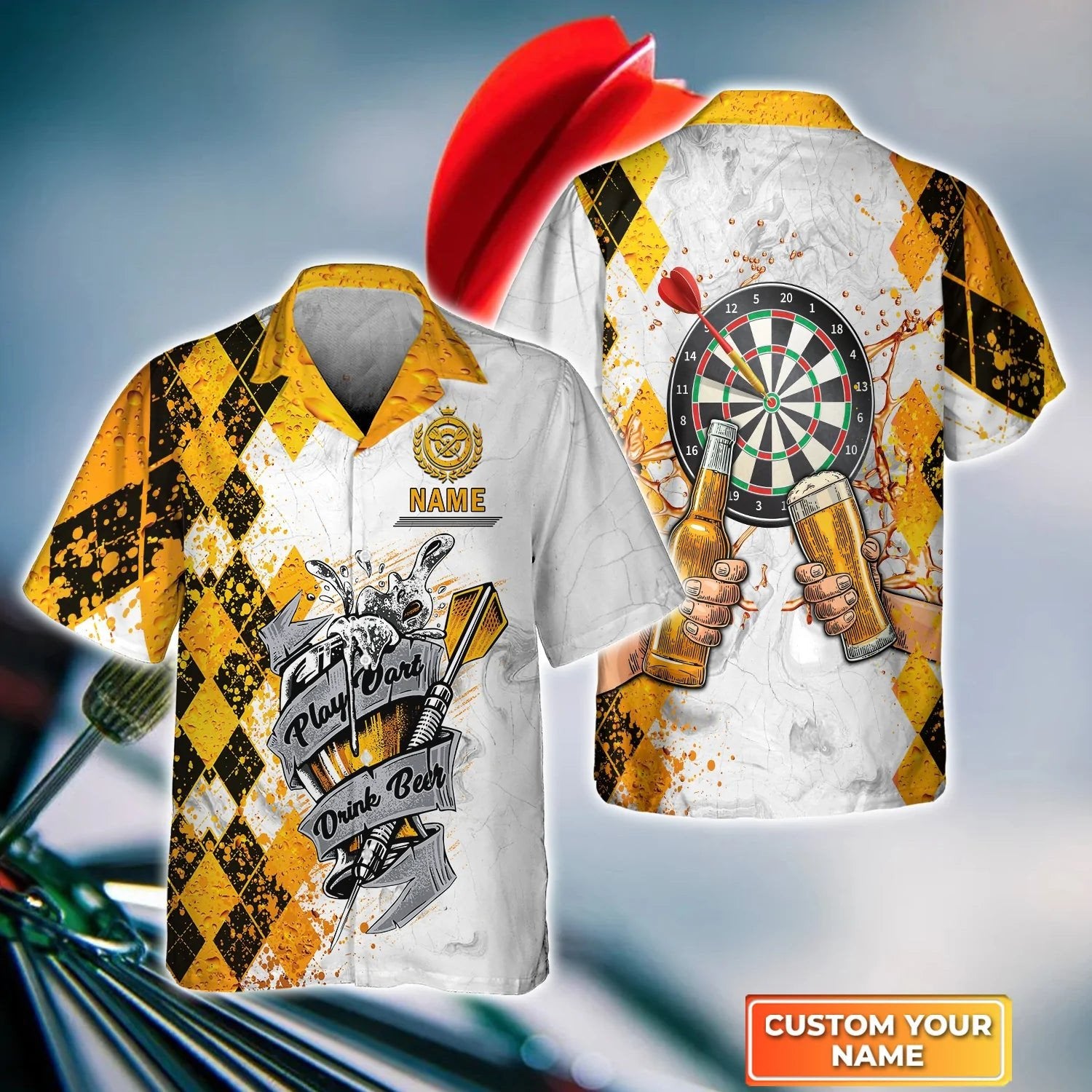 This Is My Dart Playing Trash Talking Beer Drinking Personalized Name 3D Hawaiian Shirt For Darts Player