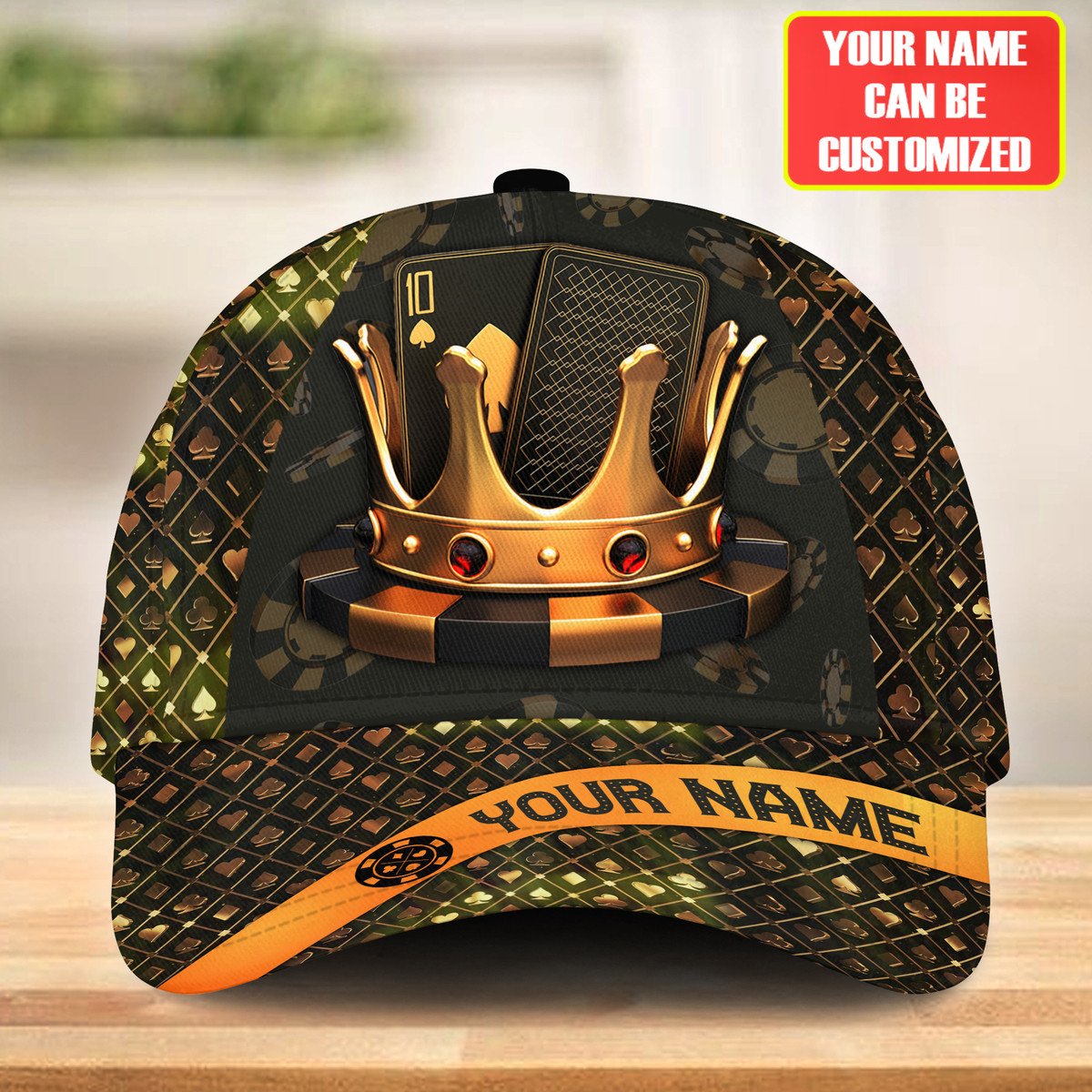 Personalized Name Poker Classic Cap/ King of Poker Baseball Cap/ Gift for Poker Player