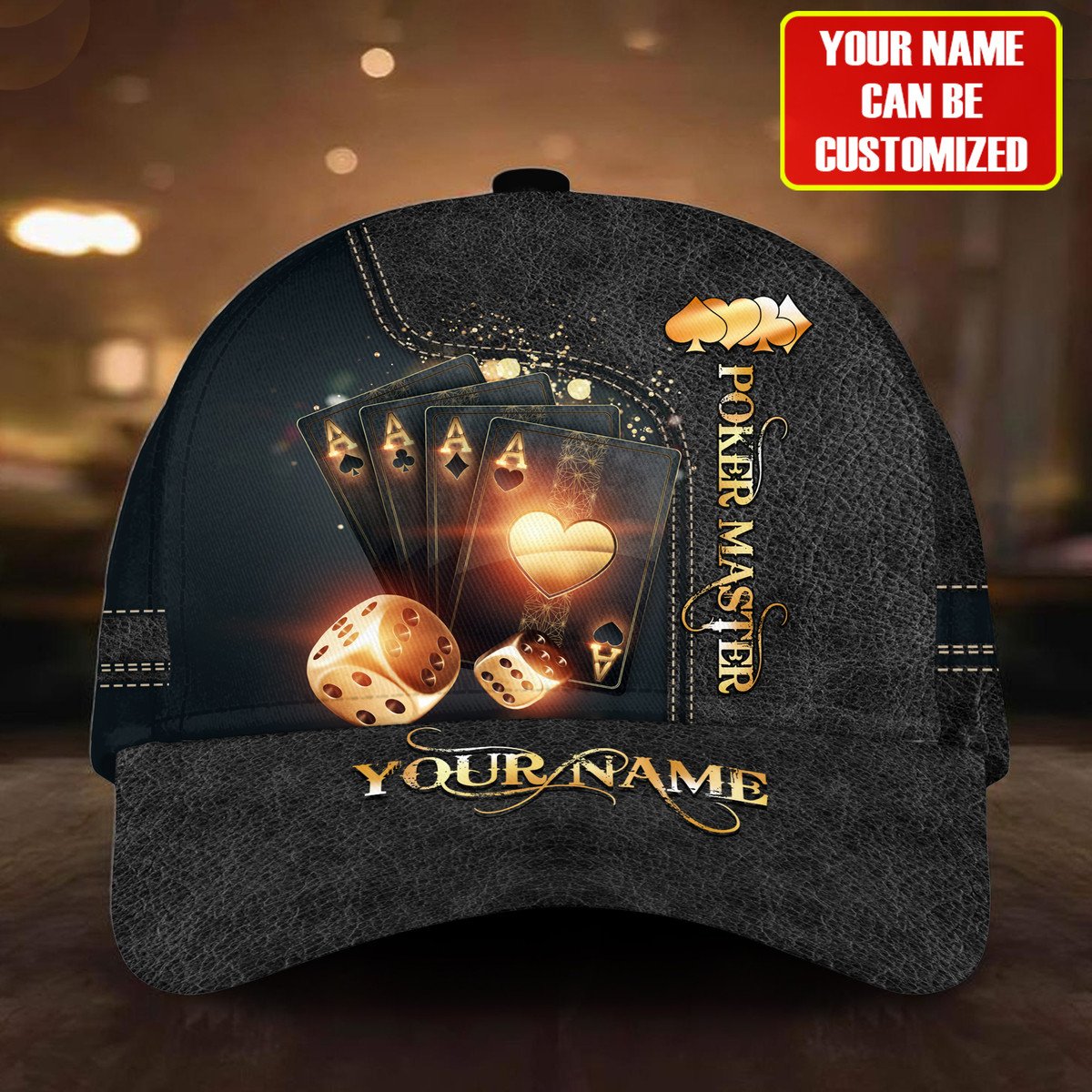 Personalized Name Poker Master Classic Cap/ Idea Gift Hat for Poker Player/ Poker Cap