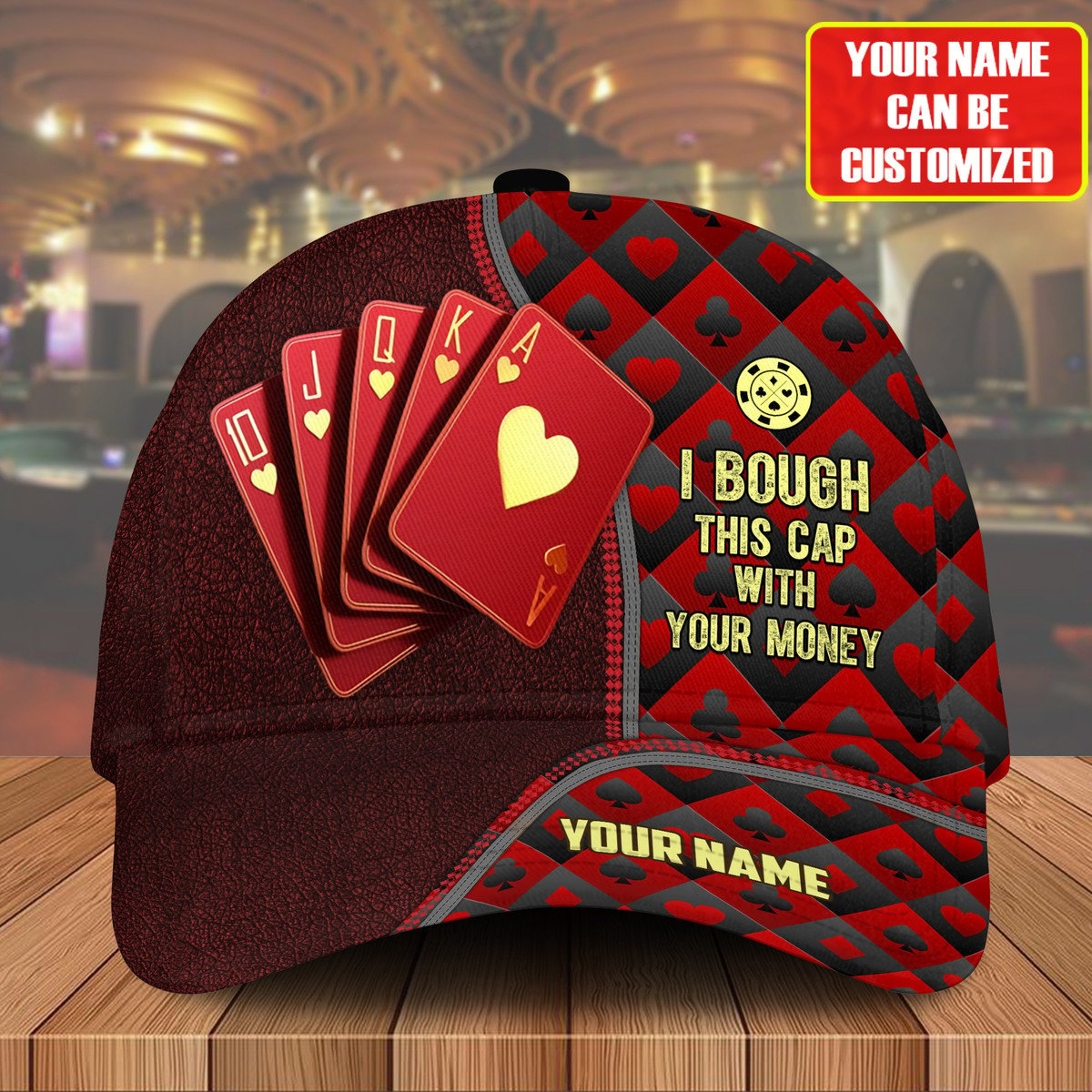 3D All Over Print Poker Classic Cap/ I Bough This Cap With My Money/ Personalized Poker Cap Hat