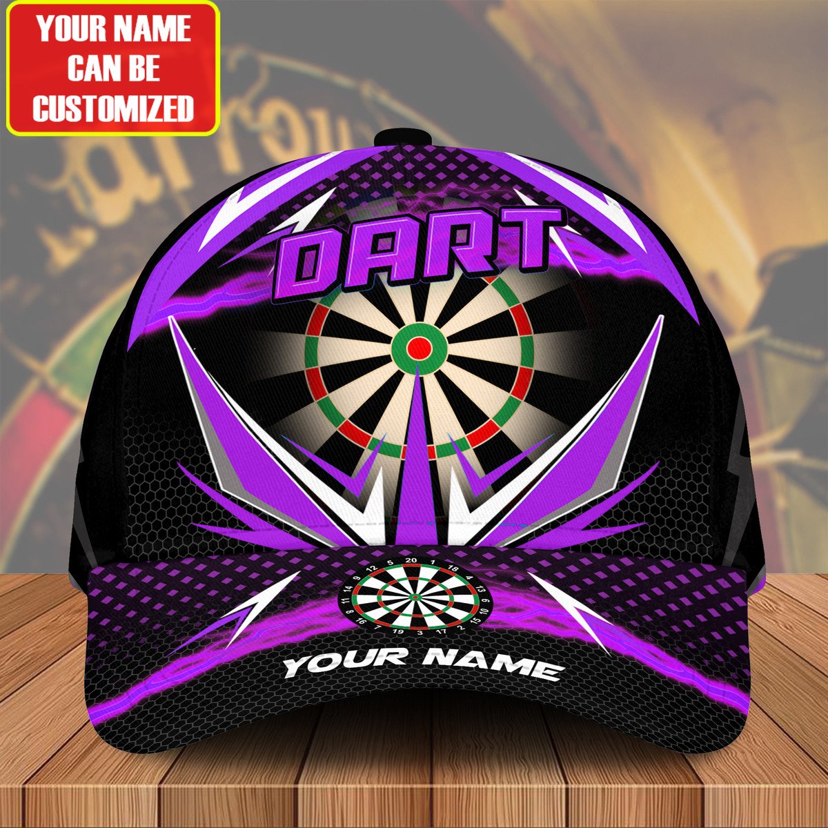 Personalized Name Multi Color Darts Classic Cap/ Idea Gift for Dart Lover/ Dart Cap Hat