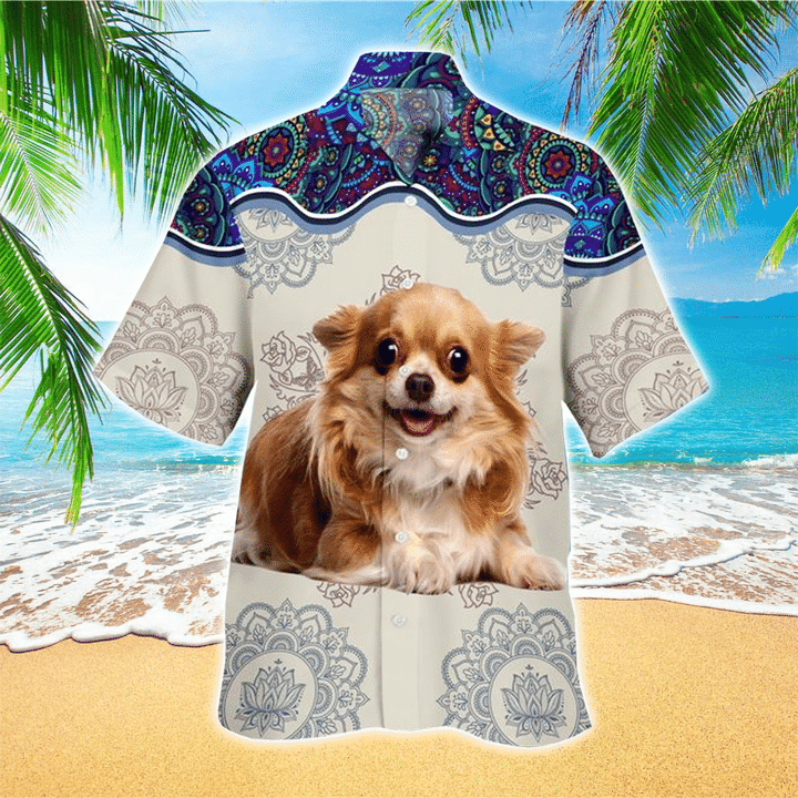 Summer Chihuahua Hawaiian Shirt/ Dog Hawaiian shirt Mens/ Hawaiian Shirt For Dog Lover