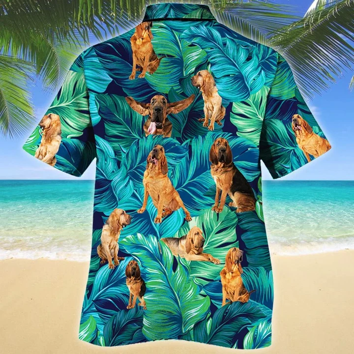 Loyal Bloodhound Dog Lovers Gift Idea Pattern Hawaiian Shirt