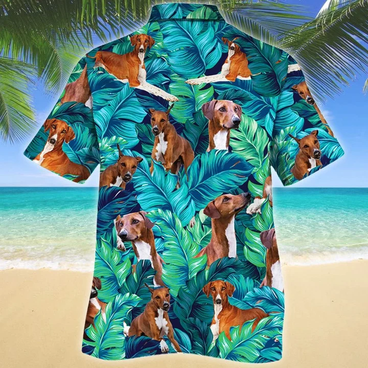 Gift For Azawakh Dog Lovers Summer Beach Palm Tree Hawaiian Shirt