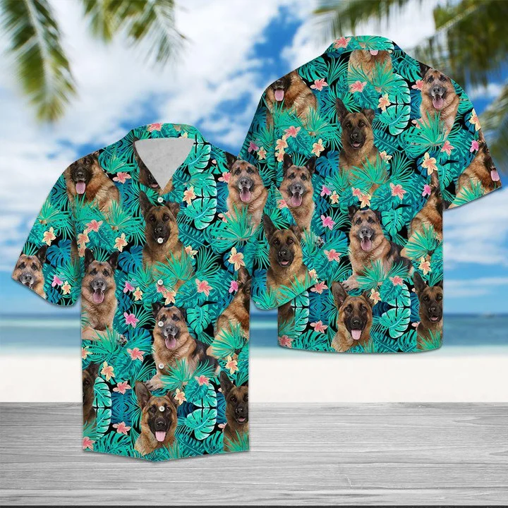 Awesome Beagle Cute Dog Christmas Flower Hawaiian Shirt for Men/ Gift for dog lovers