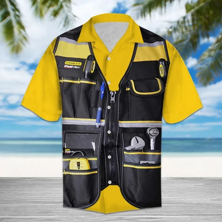 Amazing Electrician Suit Good Looking Man Pattern Hawaiian Shirt