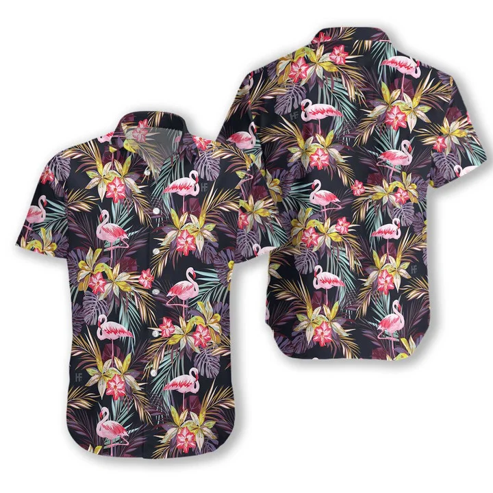 Cute Flamingo Brilliant Tropical Forest Hawaiian Shirt