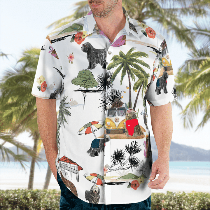 Bergamasco On The Beach Unisex Hawaiian Shirt/ Summer gift/ Hawaiian Shirts for Men/ Aloha Beach Shirt