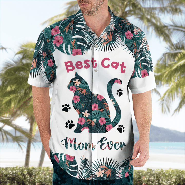 Best Cat Mom Ever Hawaiian Shirt/ Mother Hawaii shirt/ Mom shirt/ Gift for Mom