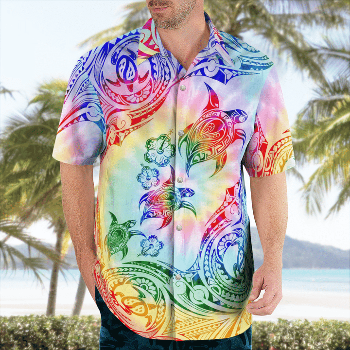 Turtle Sunset Maori Pattern Hawaiian Shirt/ Gift for Turtle lovers