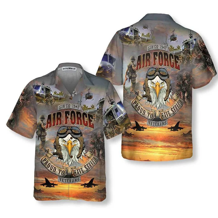 Air Force Veteran Proud To Have Served Design Hawaiian Shirt