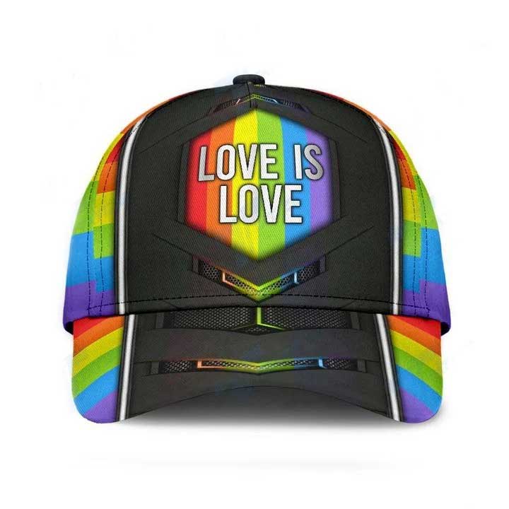 Lgbt Accessories 3D Cap Rainbow Love Is Love/ Gift To Gay Husband