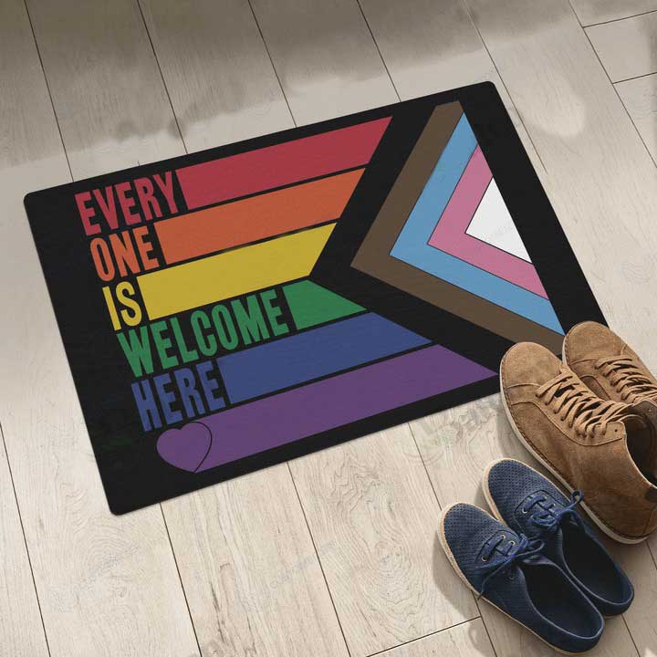 Pride Outdoor Doormat For Ally Support Lgbt Mat/ Ally Gifts Every One Is Welcome Here Doort Mat