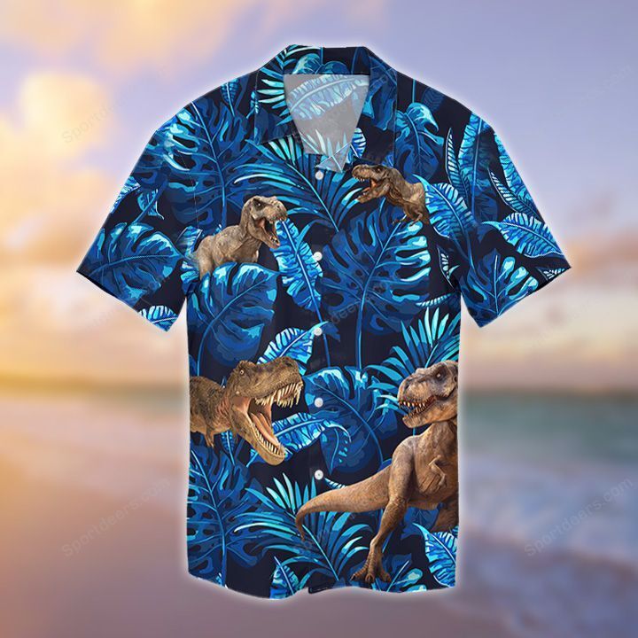 T Rex - T Rex Tropical Hawaiian Shirt/ Summer gift/ Hawaiian Shirts for Men/ Aloha Beach Shirt