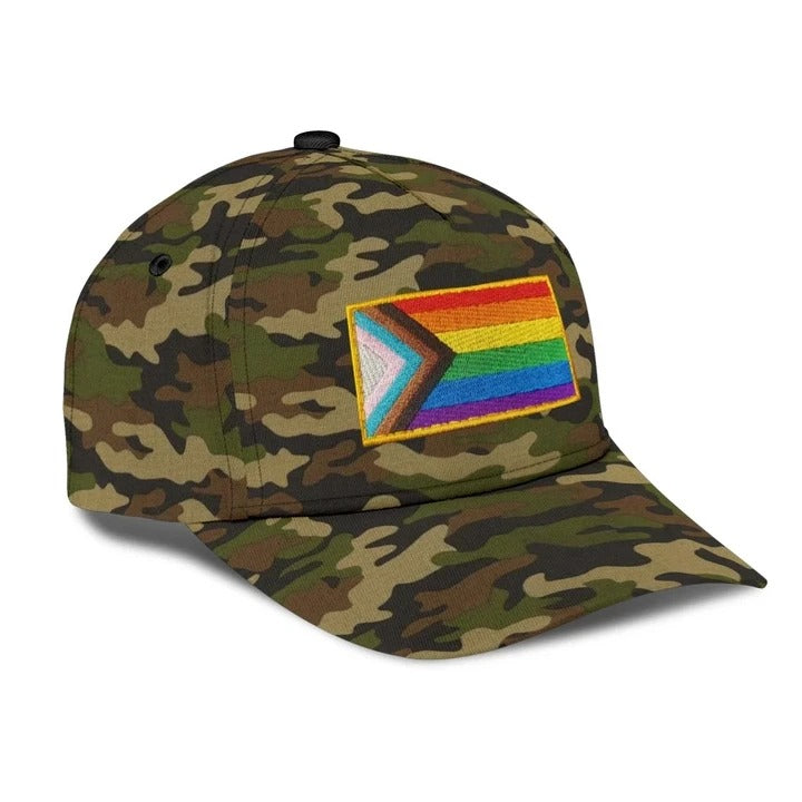 LGBT Pride All Over Printed Baseball Cap/ Cool Camo Background Lgbt 3D Baseball Cap Hat/ Lgbt Accessories