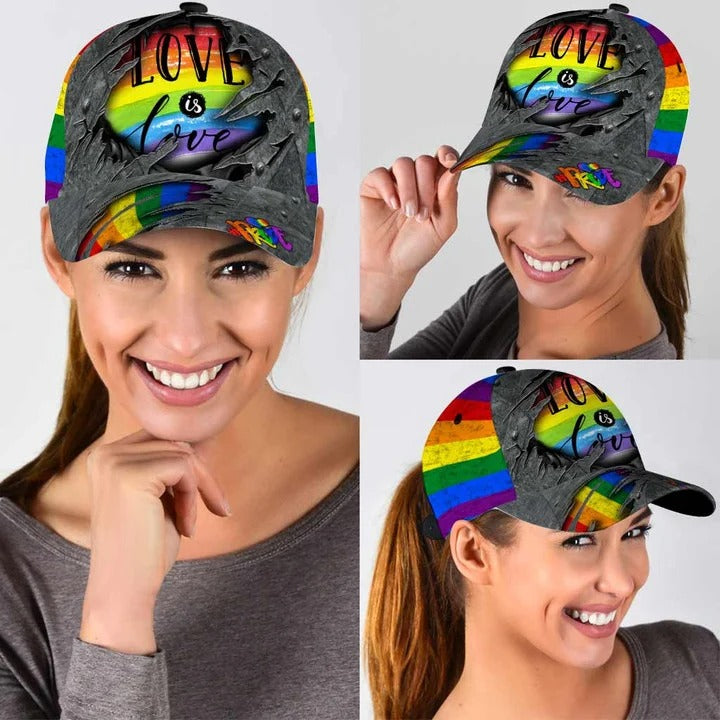 Pride Cap For LGBTQ/ Pride Nonbinary Baseball Cap/ Lesbian Couple Gifts/ Best Gifts For Gay Friend