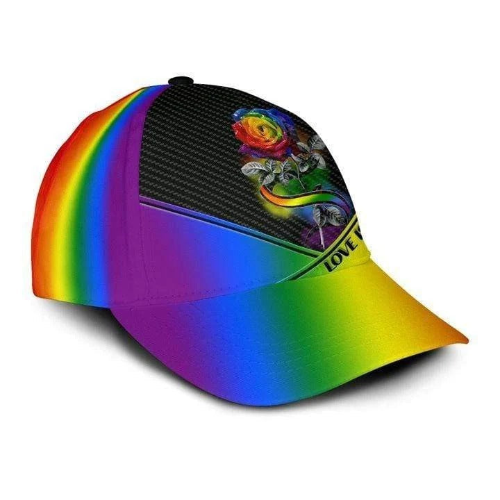 Skull Lgbt Pride Cards All Over Printing Baseball Cap Hat Lgbt Accessories