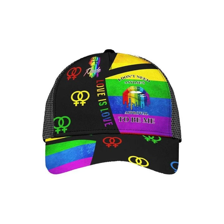 Pride Cap For Her/ Lesbian Cap I Don''t Need Anyone''s Approval To Be Me Printing Baseball Cap Hat