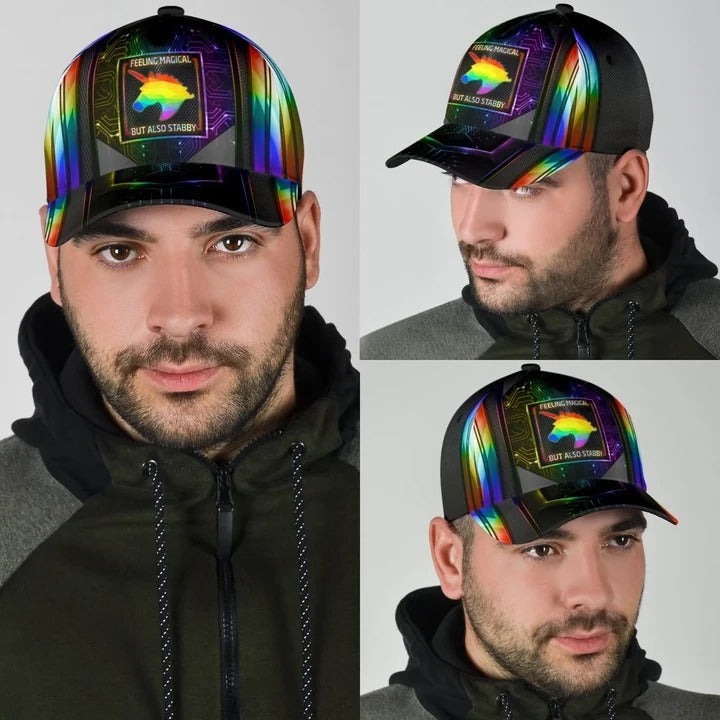 Pride Classic Cap/ Lgbt Unicorn Printing Baseball Cap Hat Feeling Magical/ Gift For Gaymer