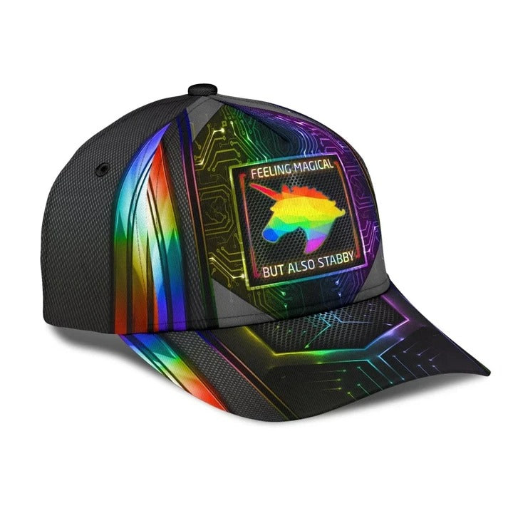 Pride Classic Cap/ Lgbt Unicorn Printing Baseball Cap Hat Feeling Magical/ Gift For Gaymer