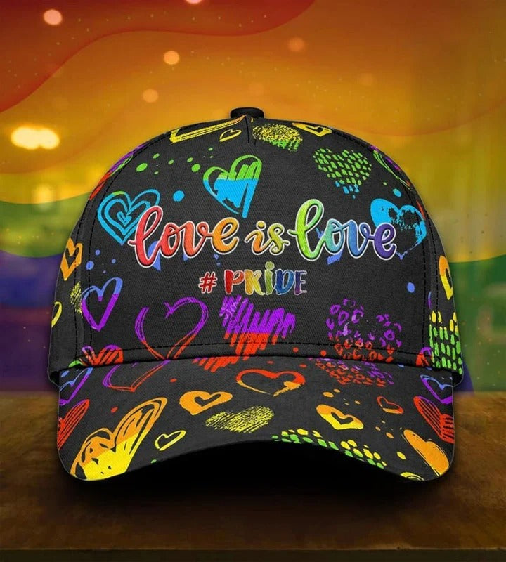 Pride Baseball Cap Love Is Love Freedom Lgbt All Over Print Baseball Cap Hat Lgbt Accessories