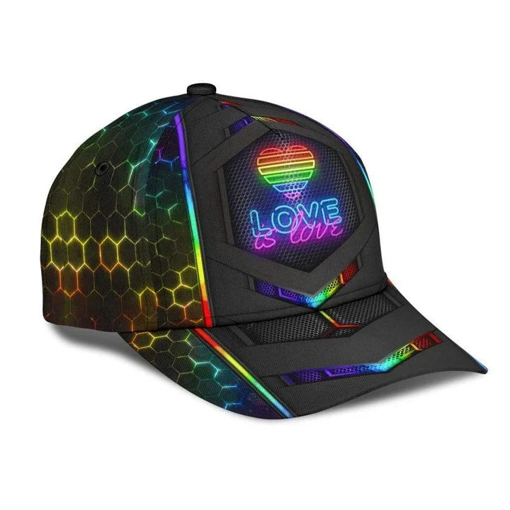 Lesbian Cap/ Rainbow Human Beings White Background Lgbt Printing Baseball Cap Hat