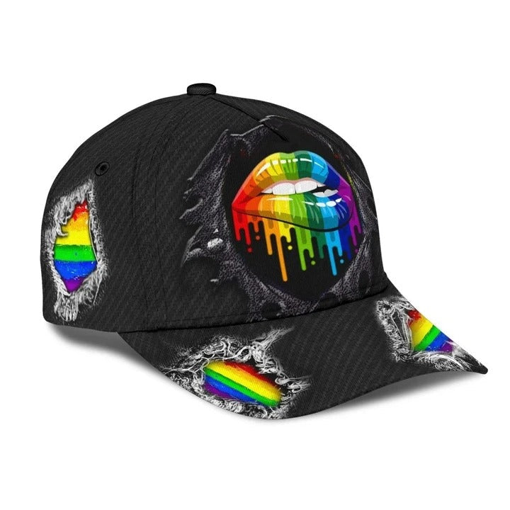 Pride Cap For Lesbian/ Gaymer Gifts/ Skull Warrior Rainbow Lgbt Printing Baseball Cap Hat