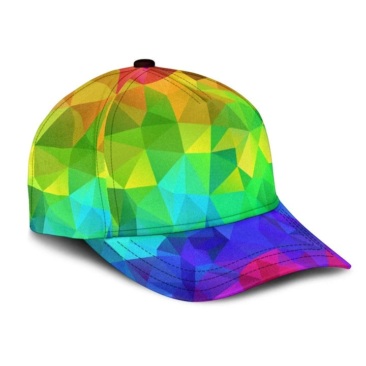 Bright Color Abstract LGBT Printing Baseball Cap Hat/ LGBT Baseball Full Printed Cap