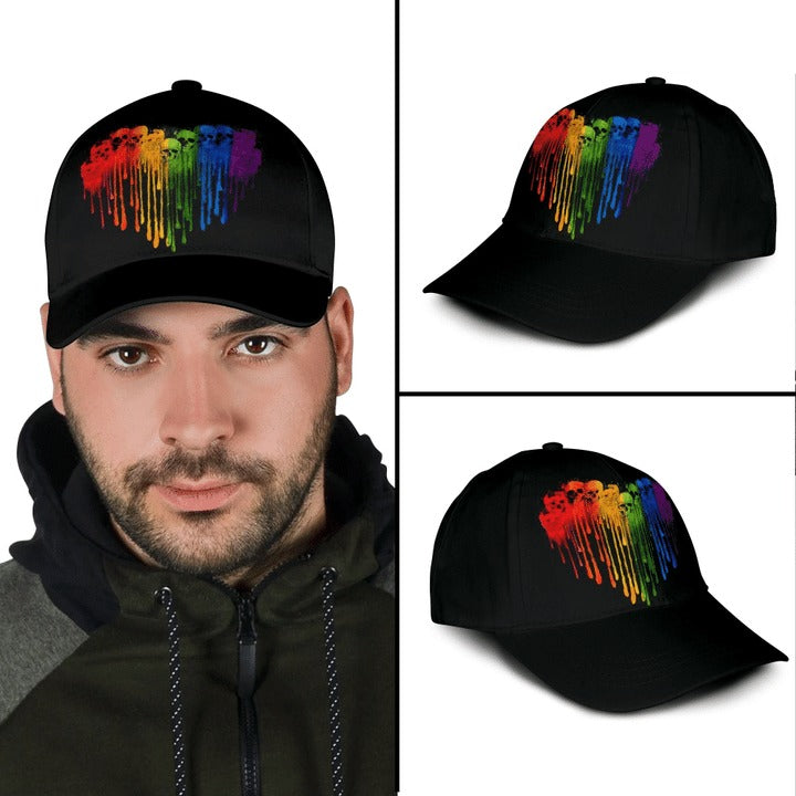 Bright Color Abstract LGBT Printing Baseball Cap Hat/ LGBT Baseball Full Printed Cap