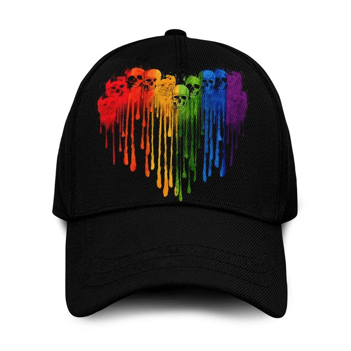 Colorful Skull You''re Loved LGBT Printing Baseball Cap Hat/ LGBT Pride Accessories