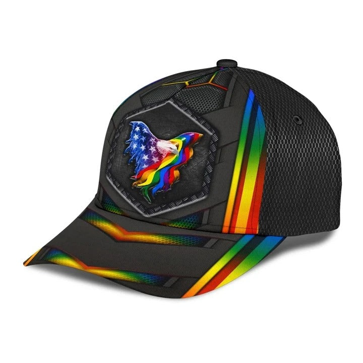 Pride Baseball Cap/ Love Who You Want Eagle Lgbt 3D Printing Baseball Cap Hat