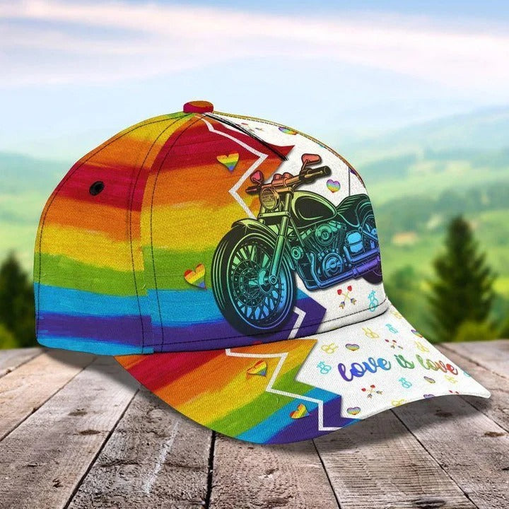 Pride Baseball Cap/ Lgbt Modern Style Love Is Love Form All Over Printing Classic Cap Hat