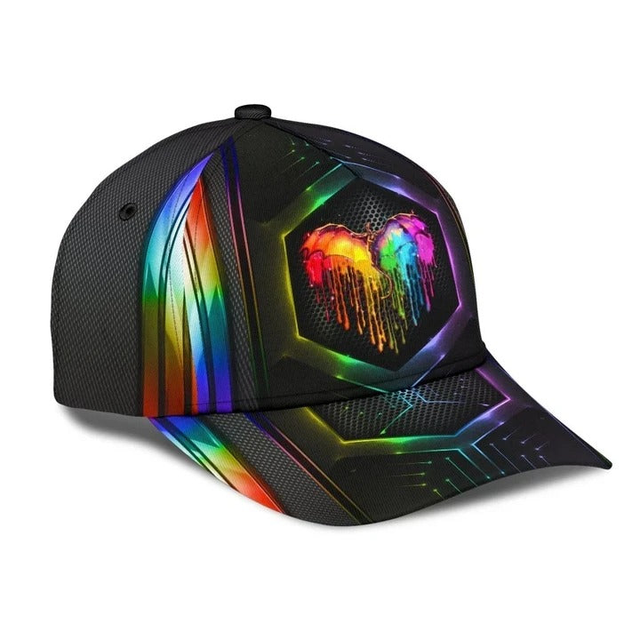 Pride Cap For Gay/ Lgbt Love Is Love Us Flag Background Printing Baseball Cap Hat/ Lgbt Baseball Cap