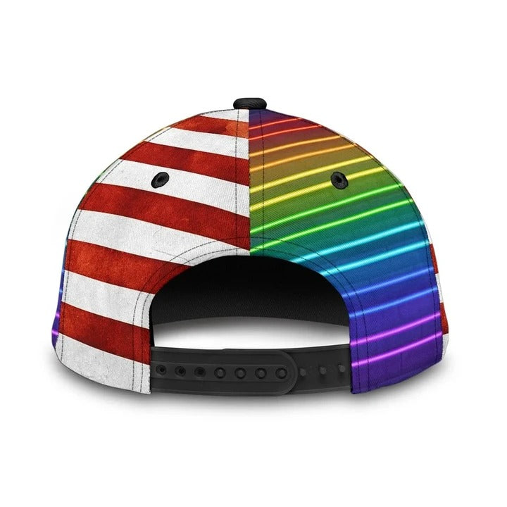 Gay Pride 3D Baseball Cap/ Hope Will Never Be Silent Lgbt Printing Baseball Cap Hat/ Lesbian Cap