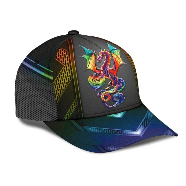 Love Is Love Baseball Pride Cap/ Dragon Shine Your Color Lgbt Printing Baseball Cap Hat