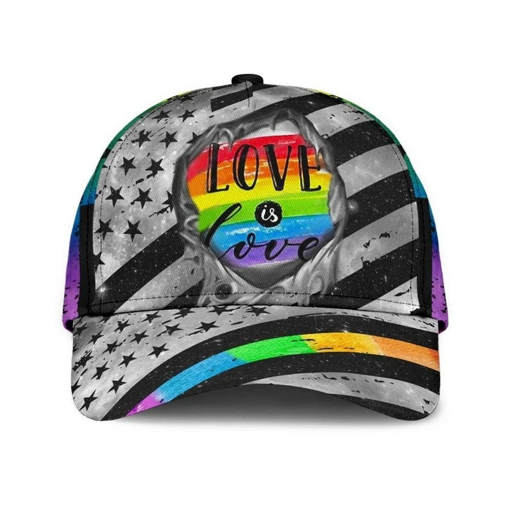Baseball 3D Printing Cap For Lesbian Gay/ Classic USA Flag Love Is Love Lgbt Printing Baseball Cap Hat