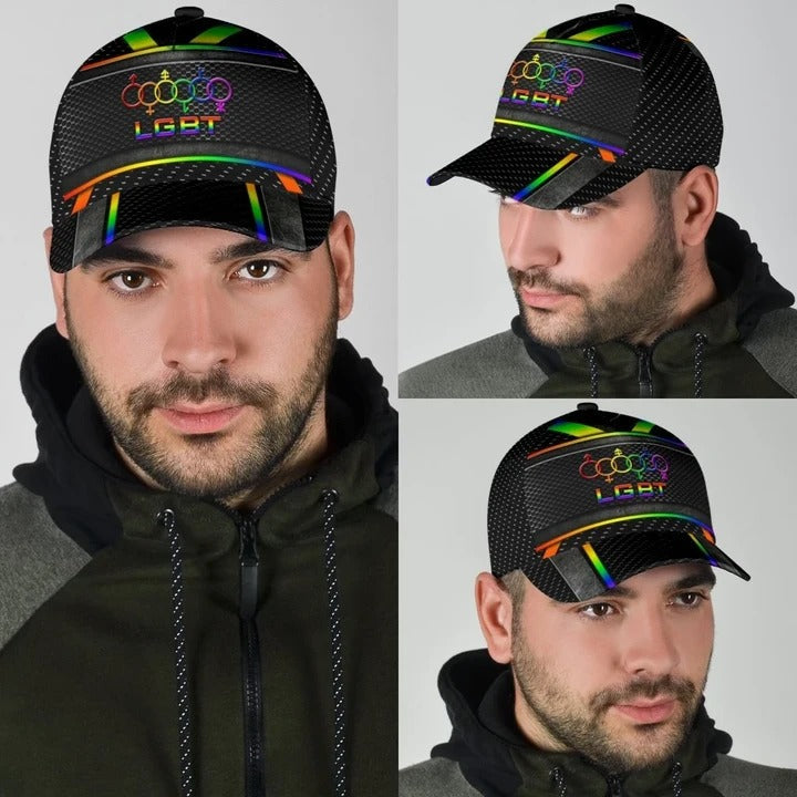 Gay Pride Cap Hat/ Love Has No Gender LGBT 3D Printing Baseball Cap Hat/ Couple Lesbian Gifts