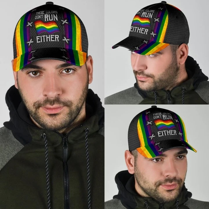 Pride 3D Baseball Cap Hat/ LGBT These Colors Don
